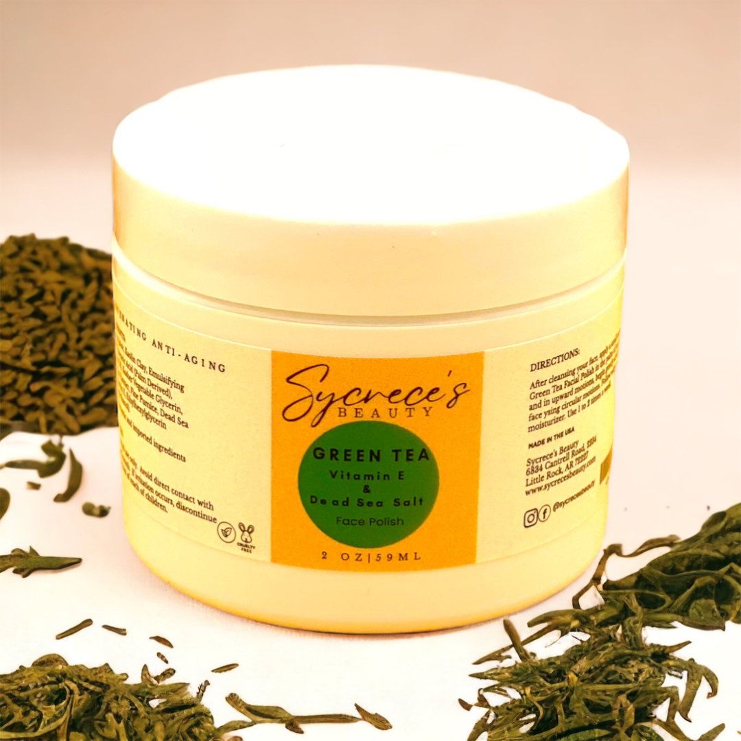 Green Tea w/ Vitamin E and Dead Sea Salt Face Polish